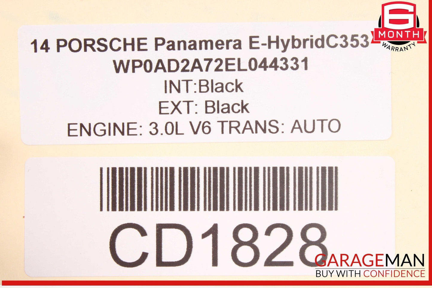 10-16 Porsche Panamera 970 Front Left Interior Door Panel Black OEM