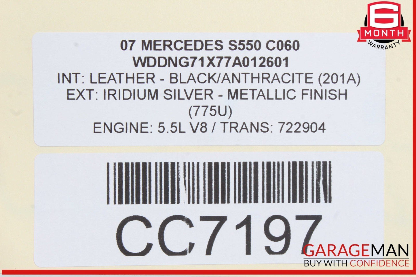 07-14 Mercedes W221 S550 S400 CL550 Front Bumper Reinforcement Impact Bar OEM