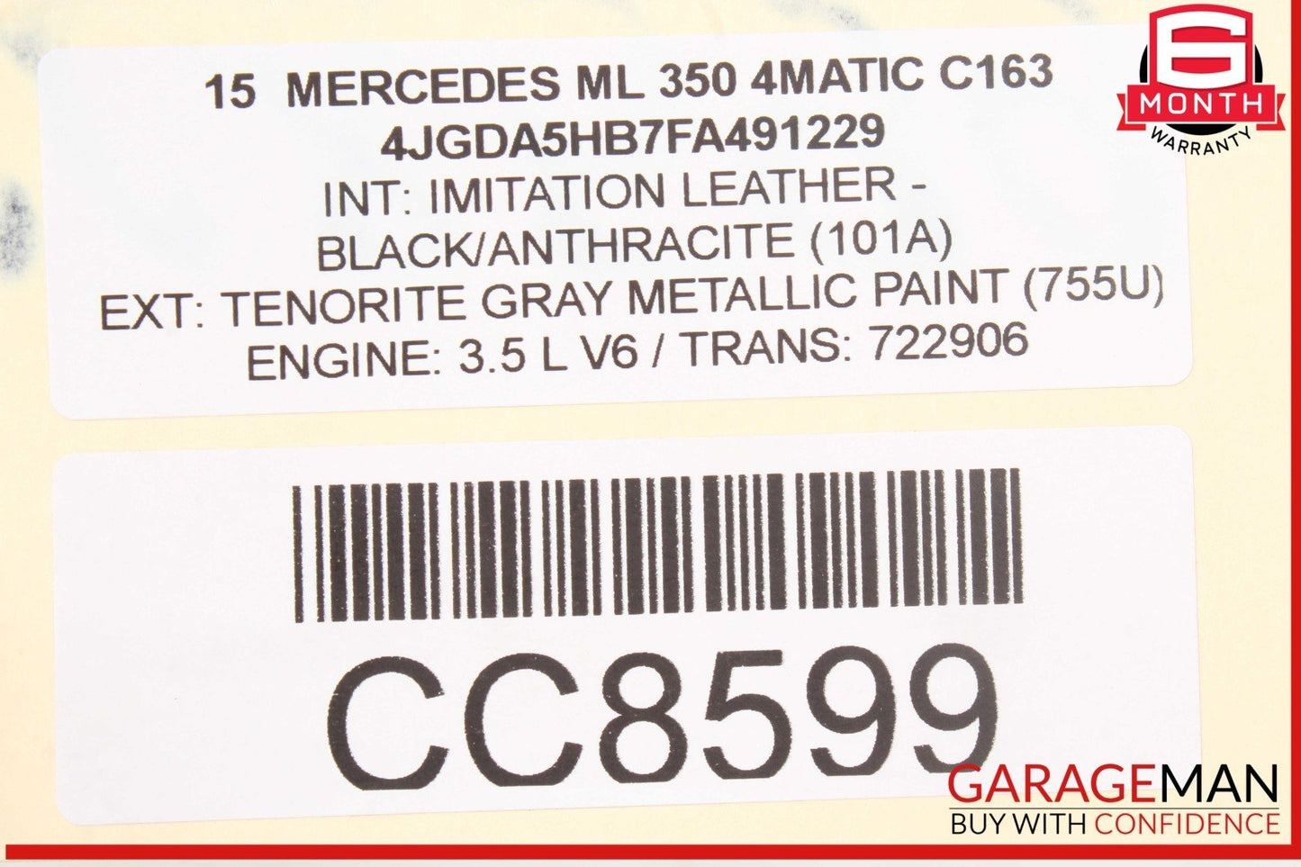12-19 Mercedes W166 ML350 GL450 GL550 Panoramic Sunroof Frame Assembly OEM