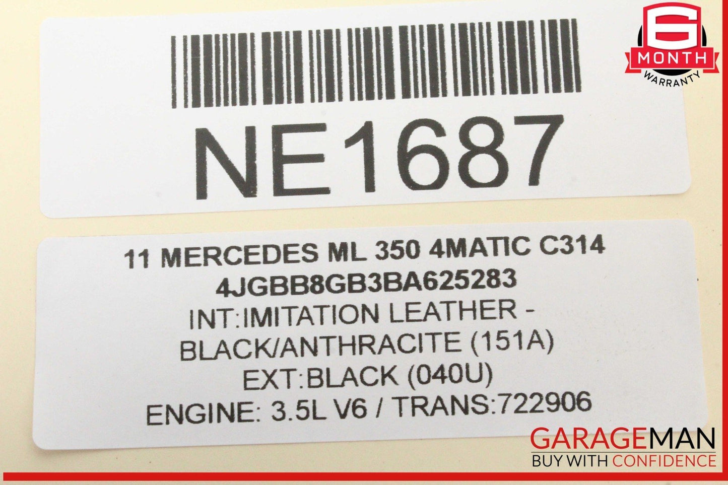 09-13 Mercedes W164 ML350 4MATIC Driver Steering Wheel w/ Paddle Shifters OEM