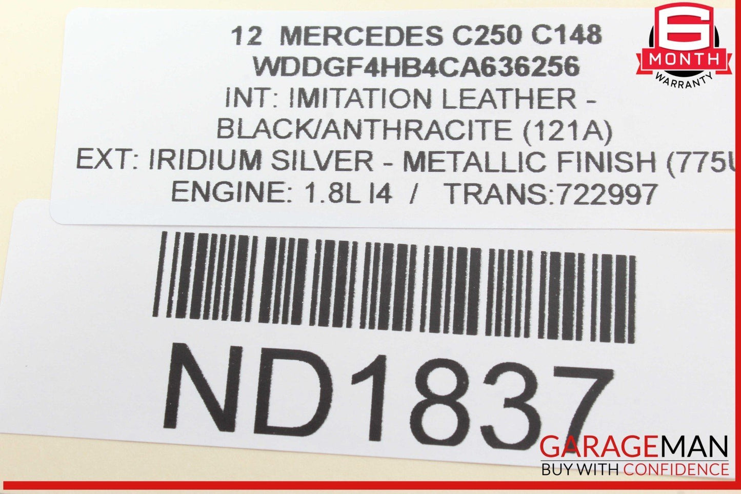 08-17 Mercedes W205 C250 E350 Trunk Lid Latch Lock Actuator 2047500261 OEM