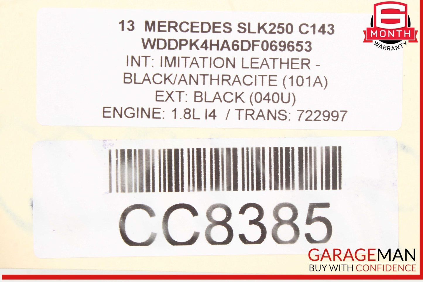12-16 Mercedes R172 SLK250 SLK300 Front Right Interior Door Panel Black OEM
