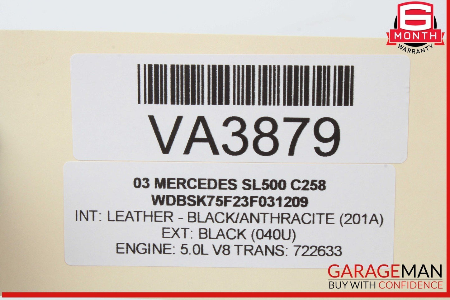 03-12 Mercedes R230 SL500 SL55 AMG SL550 Rear SAM Fuse Box Relay Module OEM