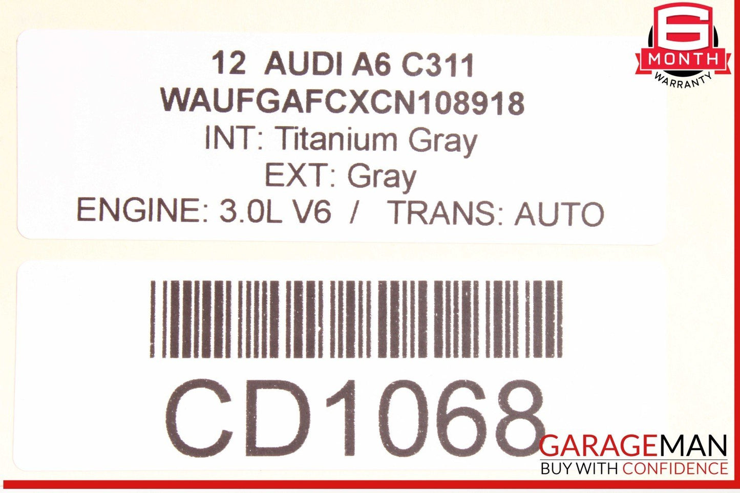 12-15 Audi A6 Quattro 3.0L Automatic Transmission Assembly OEM 190k