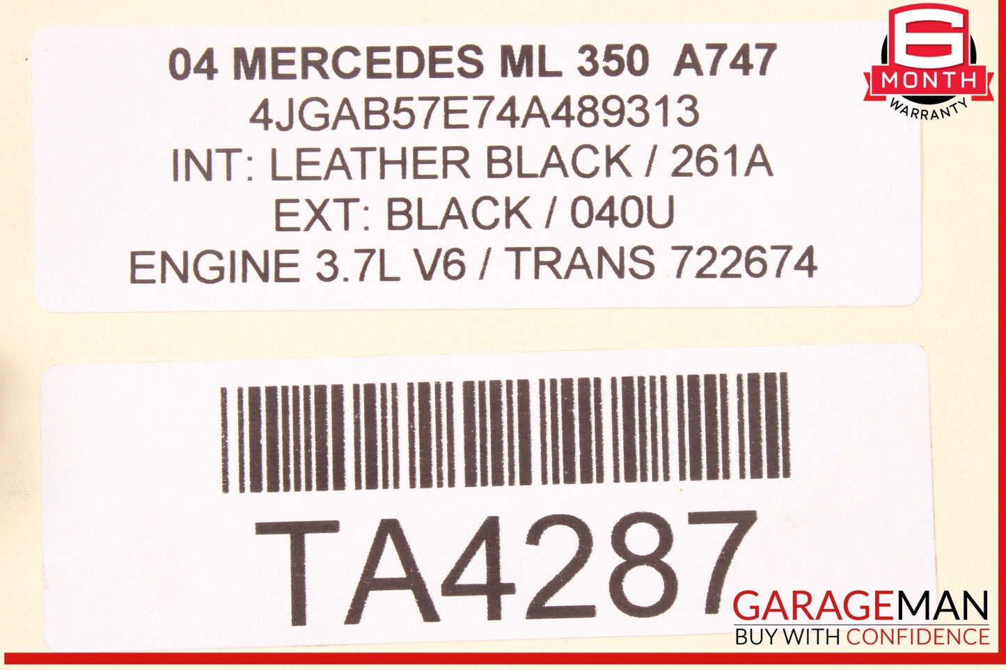 03-05 Mercedes W163 ML350 722.6 5G-Tronic Automatic Transmission 722.674 OEM