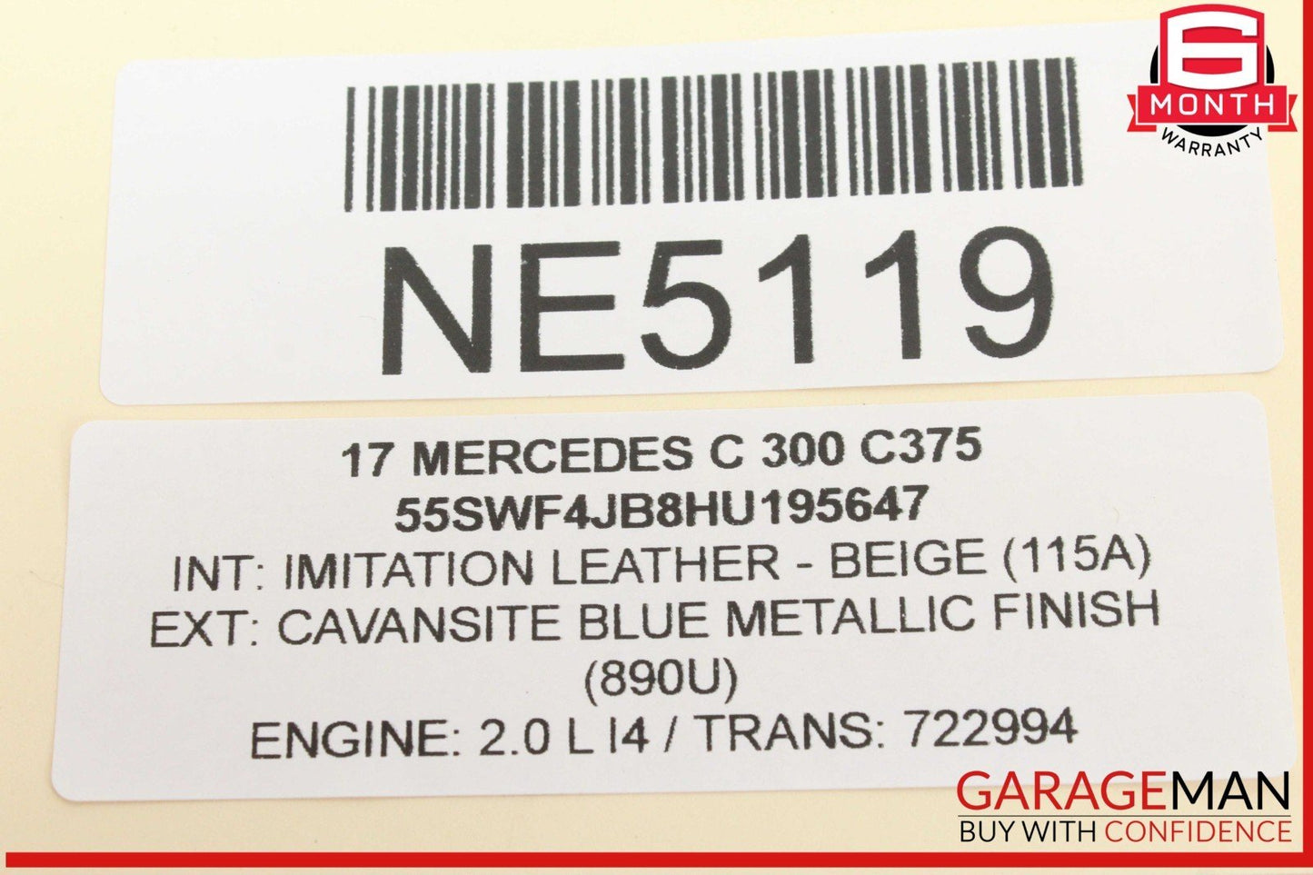 15-18 Mercedes W205 C300 C350e C400 Center Console Trim Bezel 2056805207 OEM