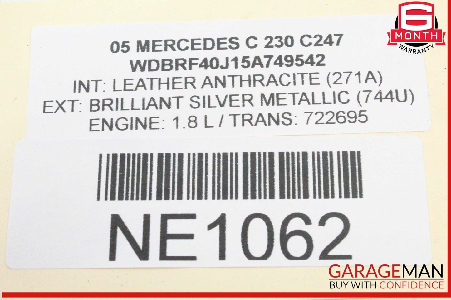 05-07 Mercedes W203 C230 C240 Front Right Side Headlight Light Lamp Halogen OEM
