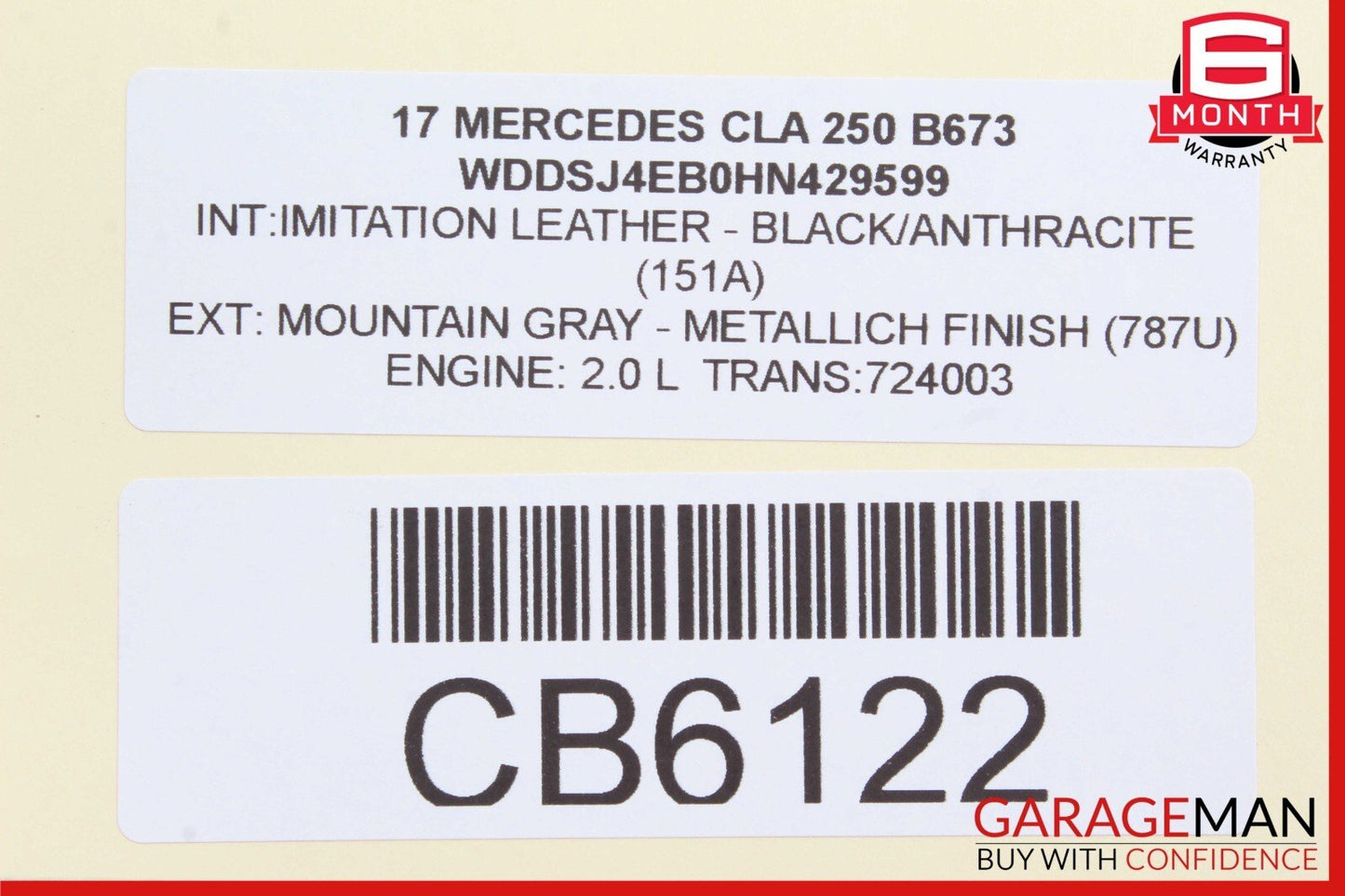 14-19 Mercedes W117 CLA250 CLA45 AMG Rear Right Side Door Lock Latch Actuator