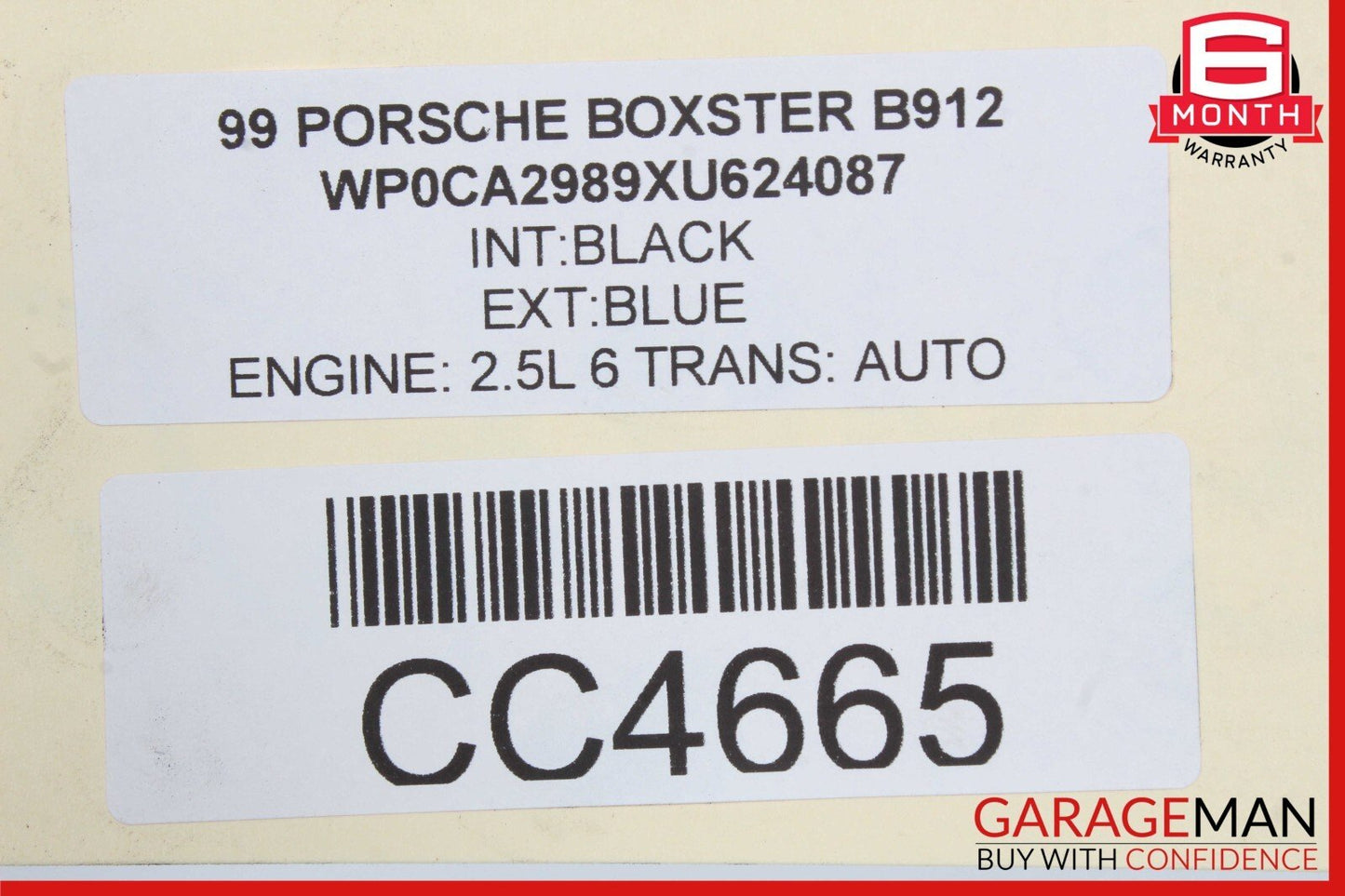 97-04 Porsche Boxster 986 Rear Bumper Reinforcement Rebar Bar Heat Shield Assy