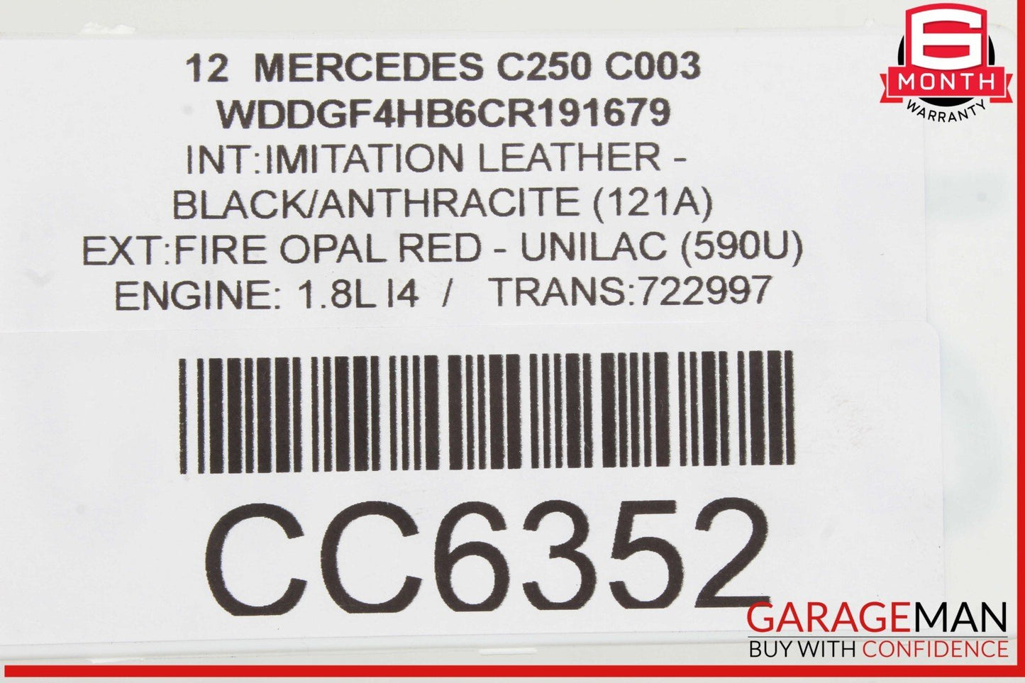 12-14 Mercedes W204 C250 Sport AMG Rear Bumper Cover Assembly Red OEM