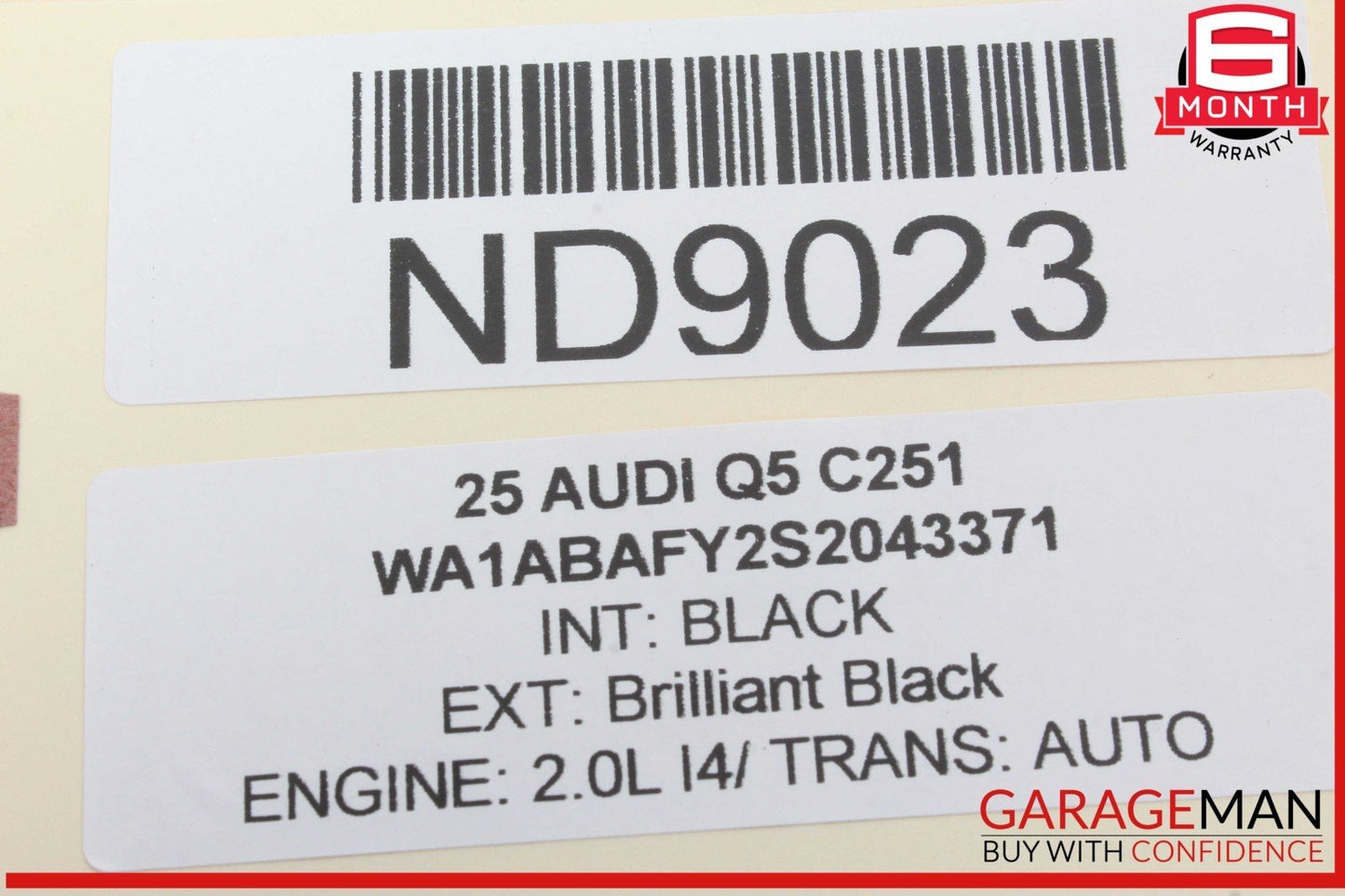 18-25 Audi Q5 Heated Leather Steering Wheel w/ Paddle Shifters Black 80A419091CM