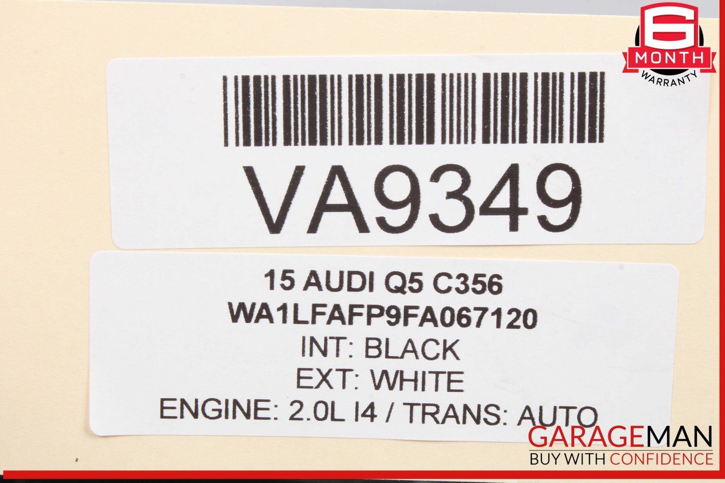 09-17 Audi Q5 SQ5 Rear Trunk Sill Scuff Plate Cover Trim Panel 8R0864513C OEM