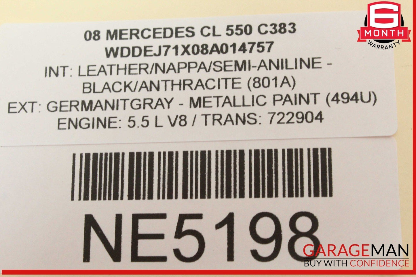 07-14 Mercedes W216 CL550 Front Left Side Dash Knee Lower Trim w/ Airbag OEM