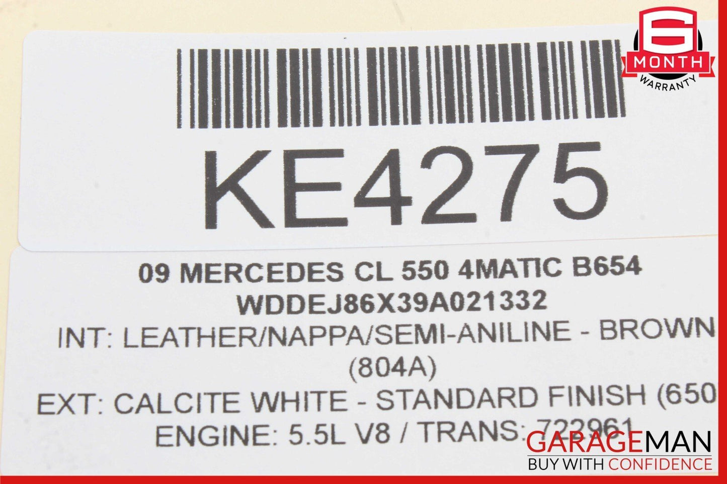 07-14 Mercedes W216 CL550 Trunk Lid Hydraulic Cylinder Lift Pump Motor Assy