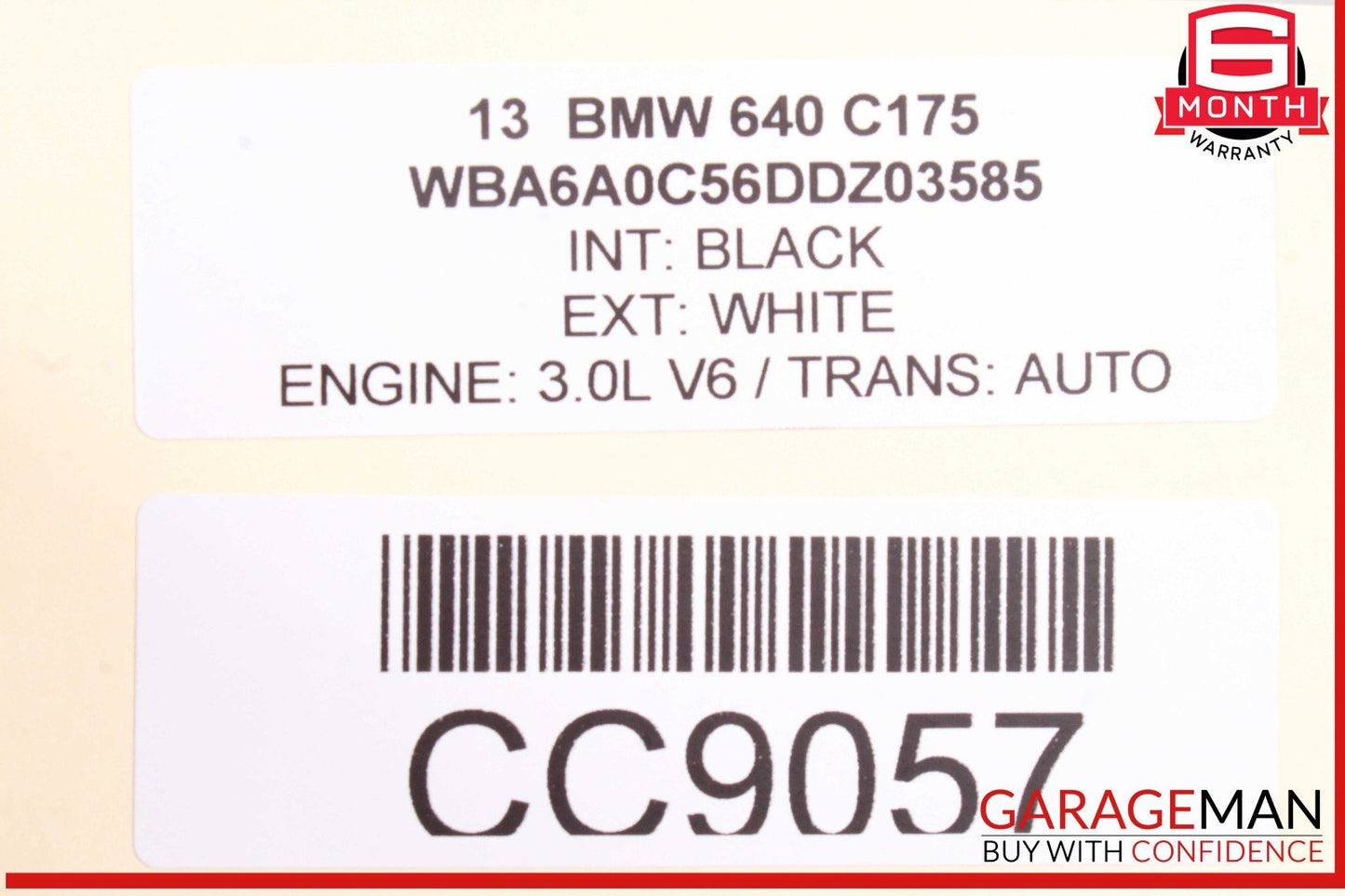 12-18 BMW 650i F06 3.0L Automatic Transmission Assembly OEM