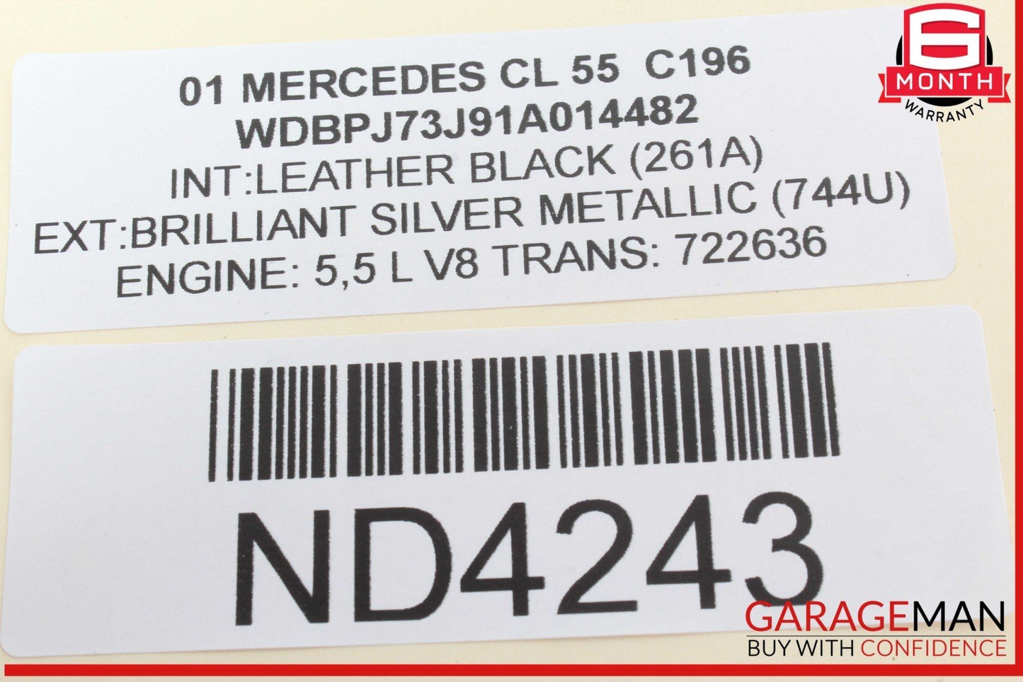 00-06 Mercedes W215 CL55 AMG Front Right and Left Side Door Sound Speaker OEM