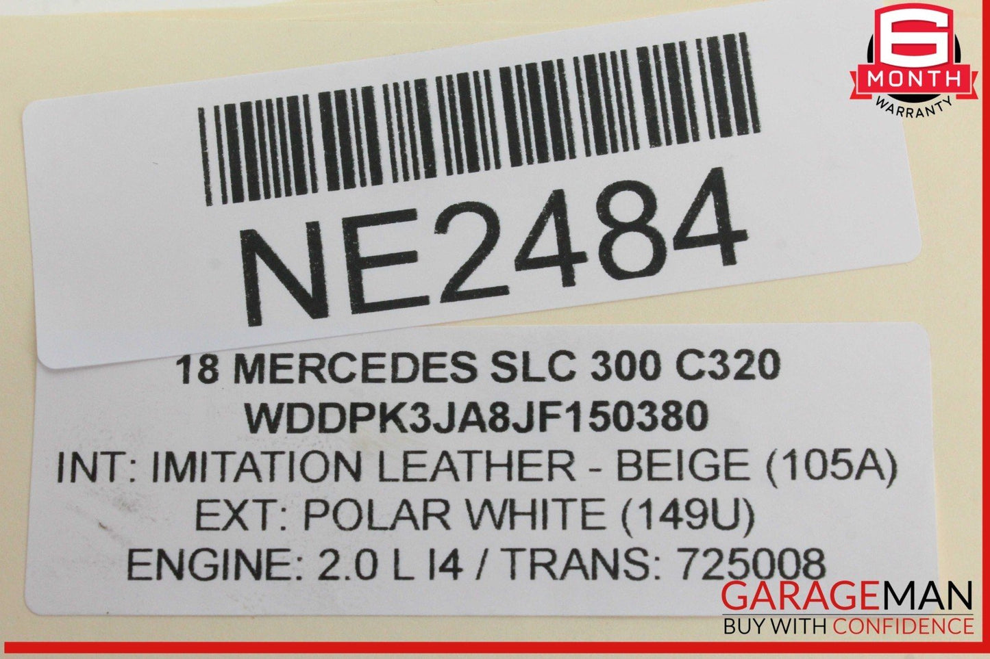 12-20 Mercedes R172 SLC300 Convertible Trunk Right Assist Lift Cylinder OEM