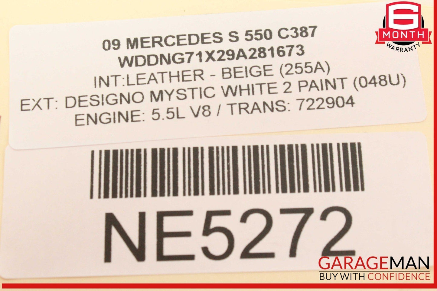 07-10 Mercedes W221 S550 CL550 Steering Wheel Airbag Air Bag Black OEM