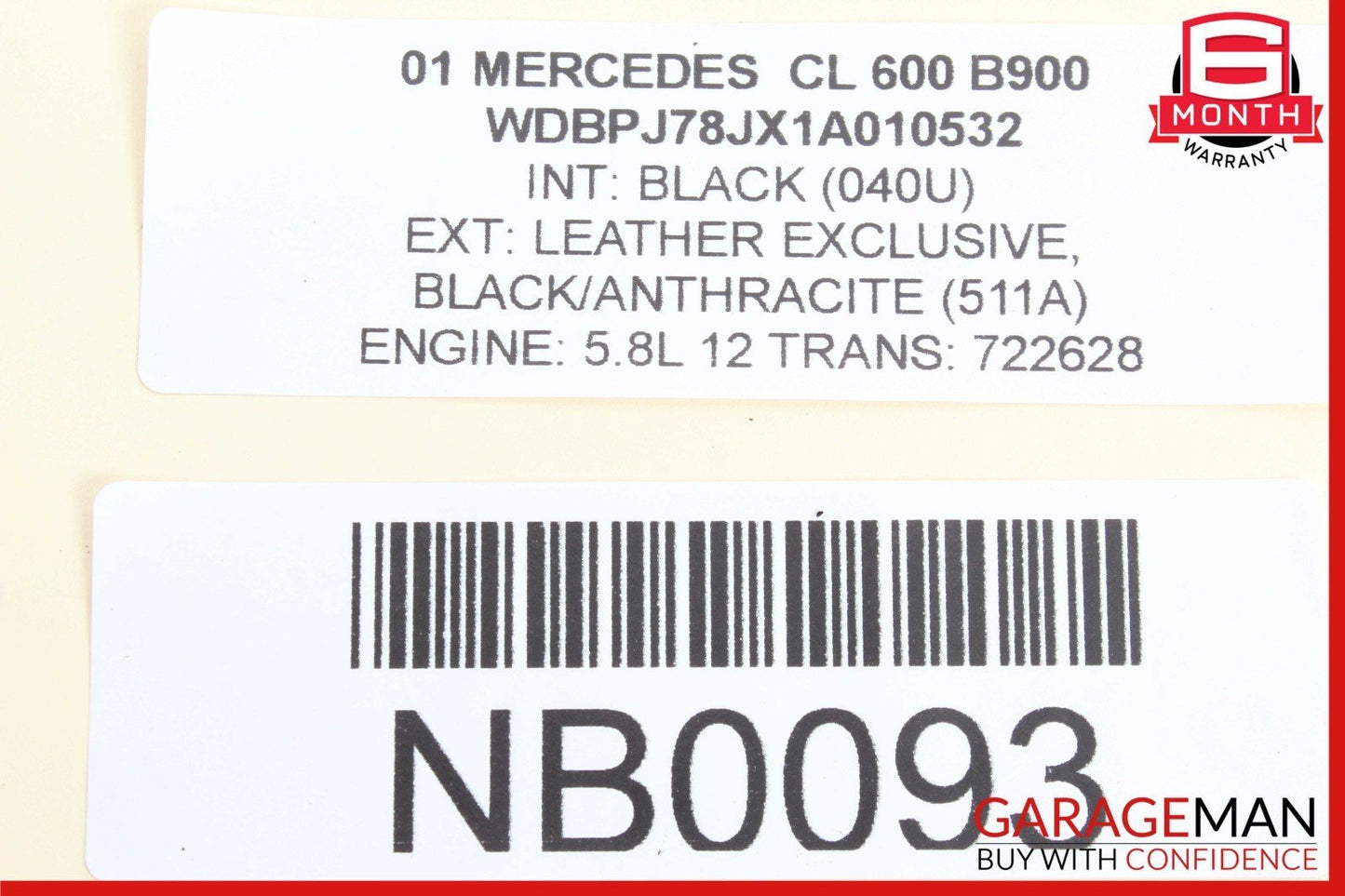 00-06 Mercedes W215 CL600 Rear Airmatic Coil Spring Suspension Set of 2 Pc OEM