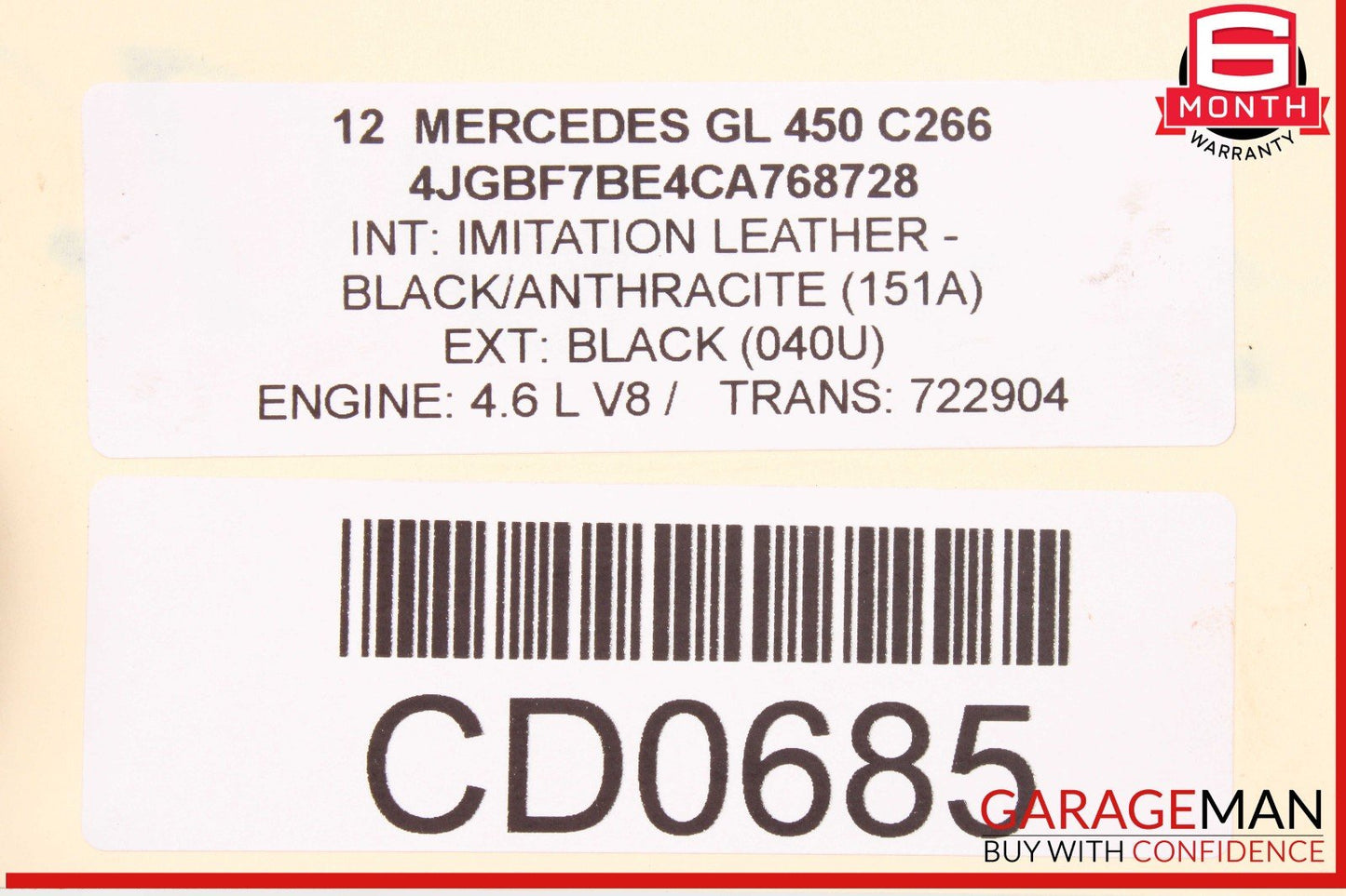 06-12 Mercedes X164 GL450 722.9 7G AWD Automatic Transmission OEM