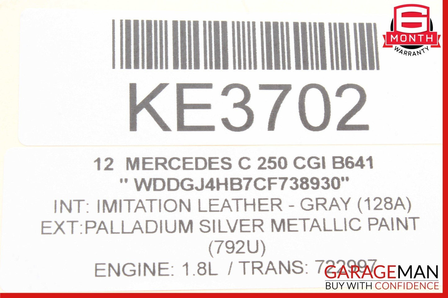 08-17 Mercedes W204 C250 E350 Rear Right / Left Side Upper Control Arm OEM