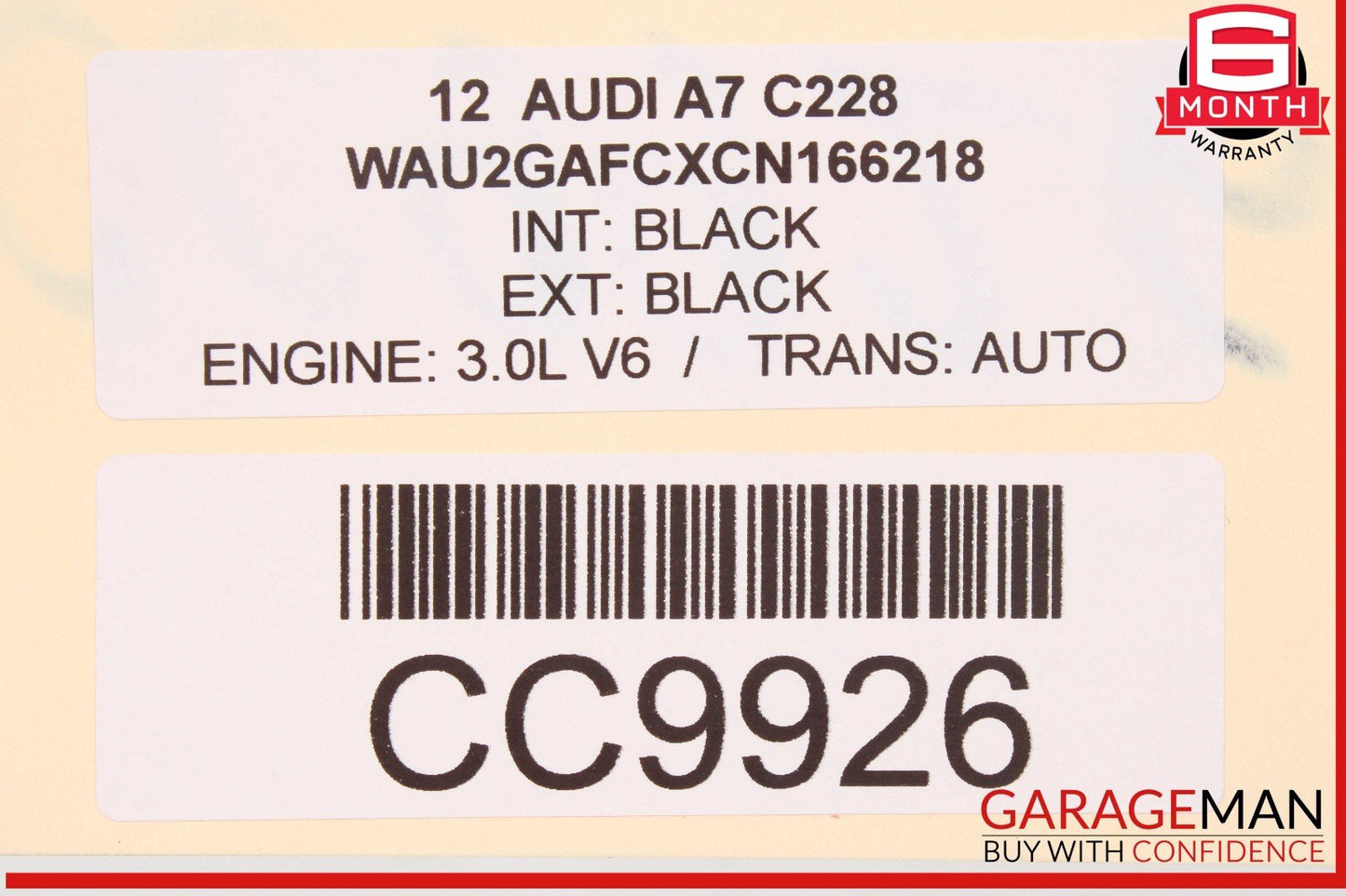 12-18 Audi A7 Rear Left Driver Side Interior Door Panel Trim Cover OEM