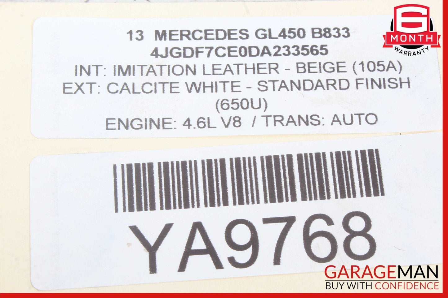 11-16 Mercedes GL450 S500 S550 4.7L Left Turbocharger Turbo Charger Manifold OEM