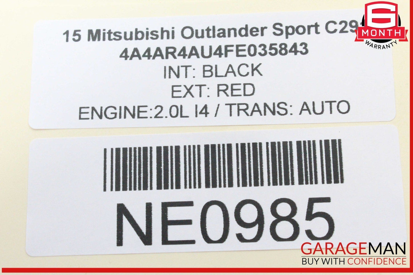 14-15 Mitsubishi Outlander Sport Front Left Driver Side Steering Wheel Black OEM