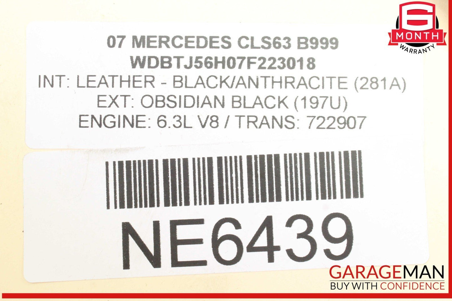 07-15 Mercedes W219 CLS63 E63 SL63 AMG 6.3L Engine Motor Oil Pan 1560141702 OEM