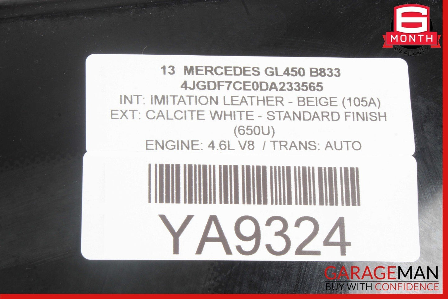 13-19 Mercedes X166 GL450 GLS550 Rear Right Side Quarter Window Glass Trim Assy