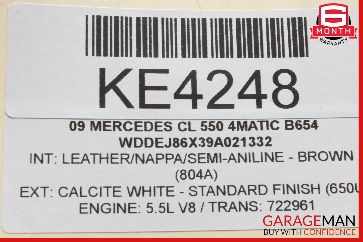 07-14 Mercedes W221 S550 CL550 S500 Dynamic Seats Seat Pressure Vacuum Tank