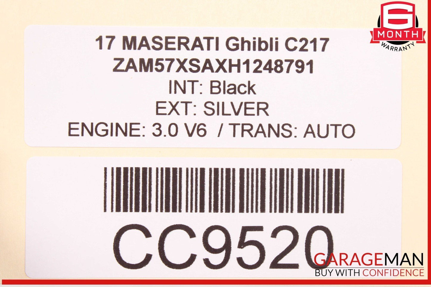 14-20 Maserati Ghibli M157 Trunk Lid Panel Assembly Silver OEM
