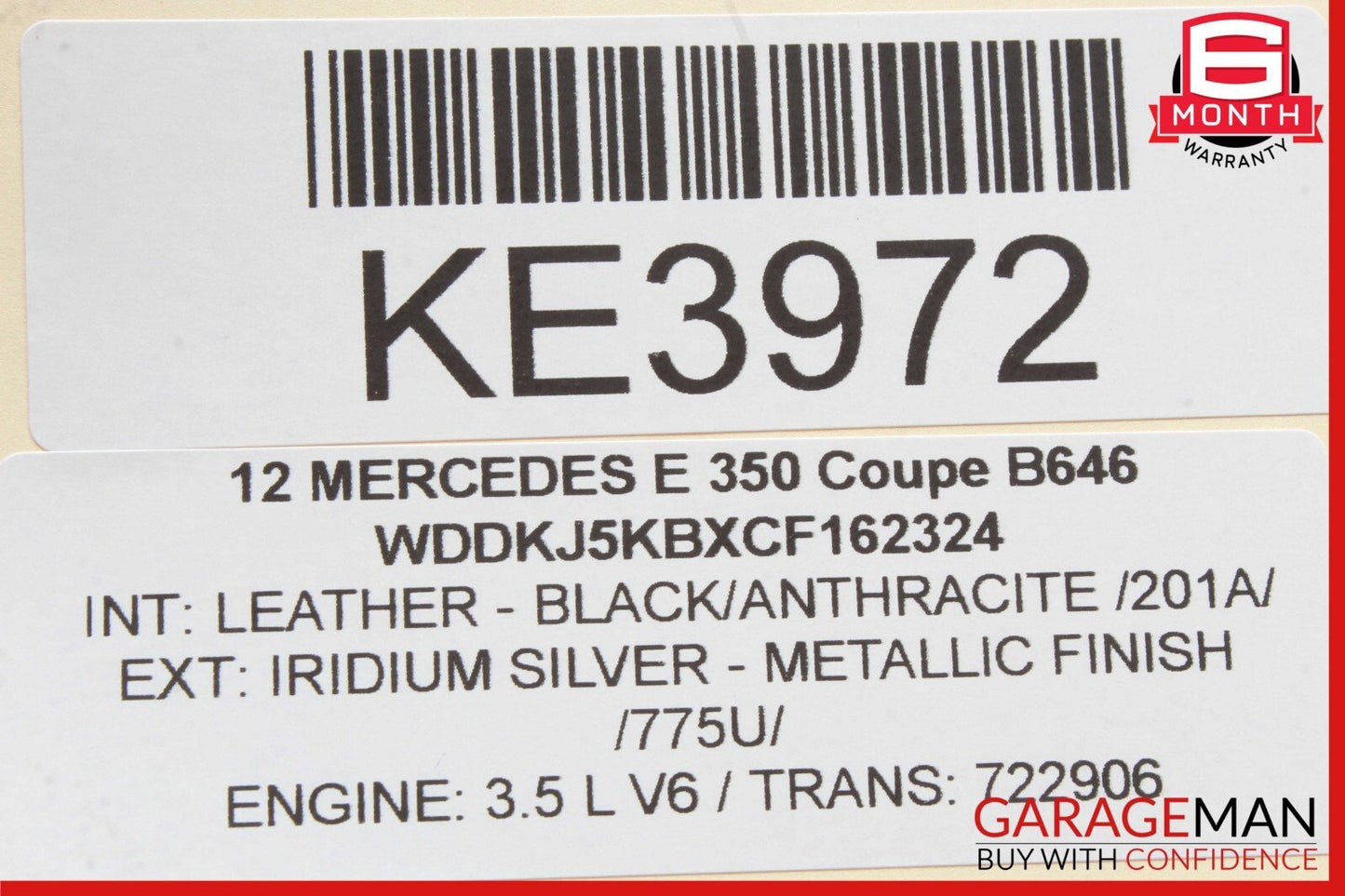 10-13 Mercedes W212 E350 Coupe Front Left Exterior Door Handle Keyless Go Silver