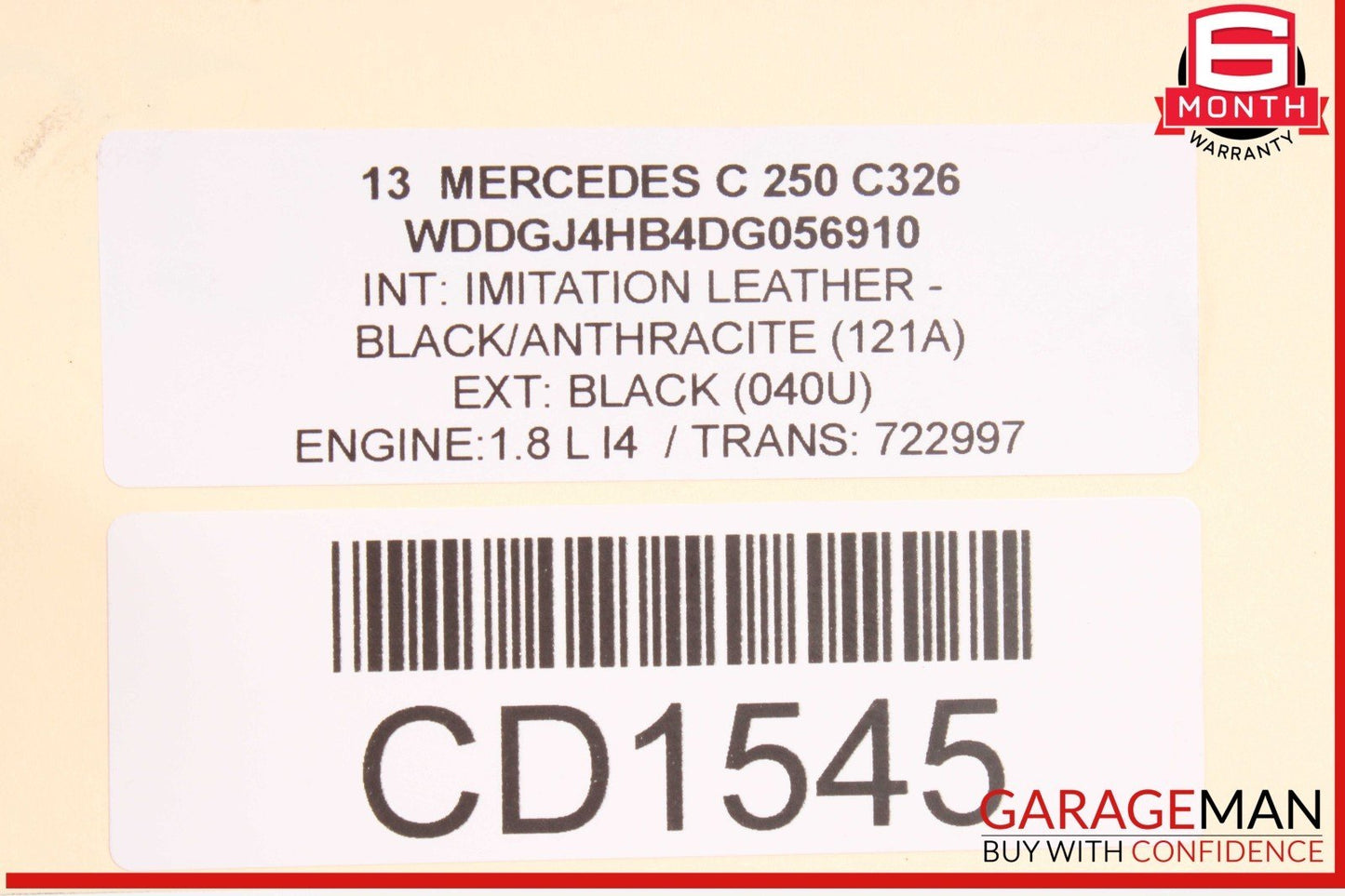 12-15 Mercedes W204 C250 722.9 7G-Tronic Automatic Transmission 722997 OEM 115k