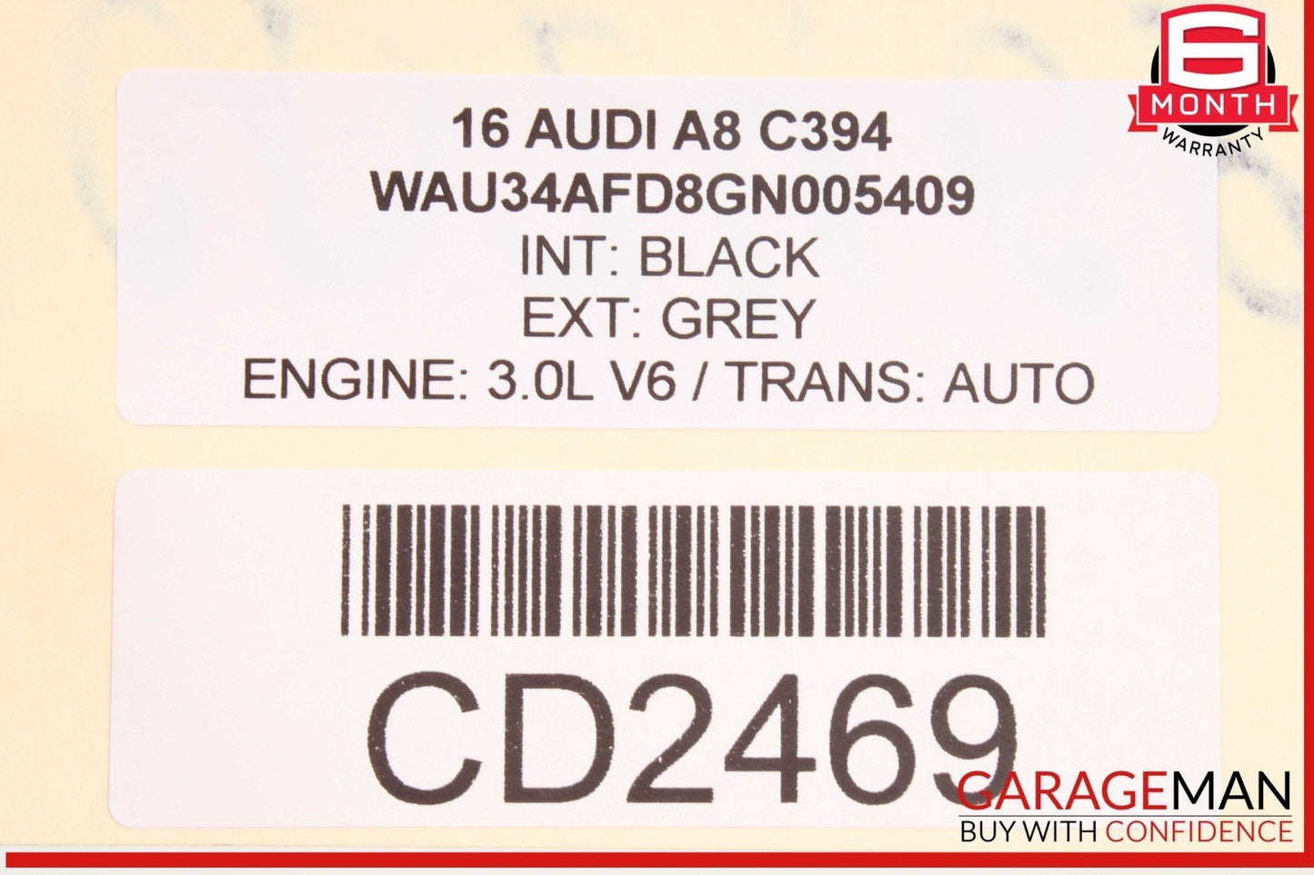 11-17 Audi A8 S8 Rear Right Passenger Door Cover Panel Trim Assembly OEM