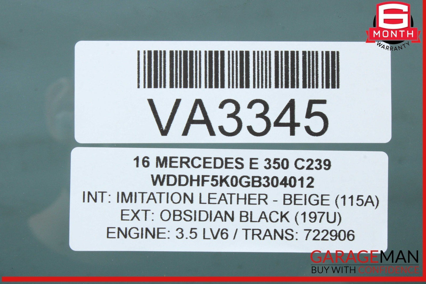 10-16 Mercedes W212 E350 E400 E550 Front Left Driver Side Door Window Glass OEM