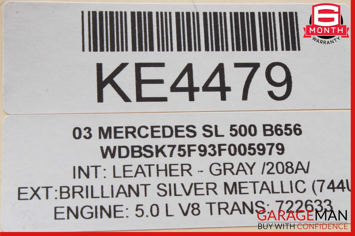 03-06 Mercedes R230 SL500 SL55 AMG Door Keyless Go Entry Antenna Module OEM