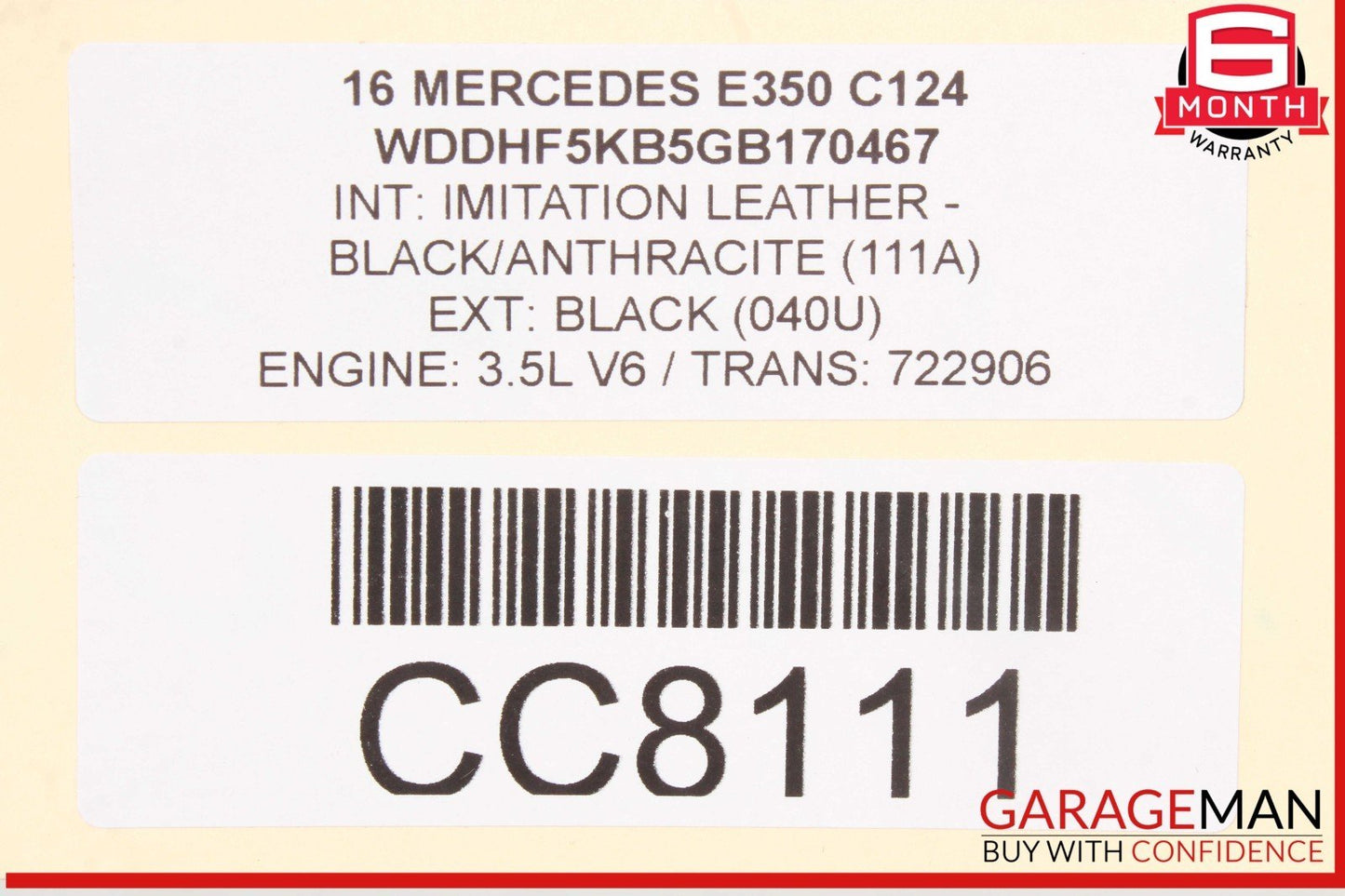 10-16 Mercedes W212 E350 Front Right Passenger Side Exterior Door Shell Black