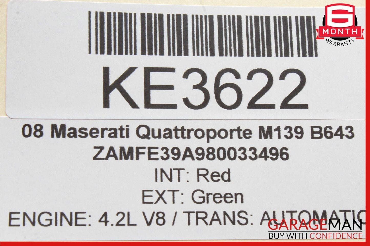 05-08 Maserati Quattroporte M139 Left Driver Side Rear View Door Mirror OEM