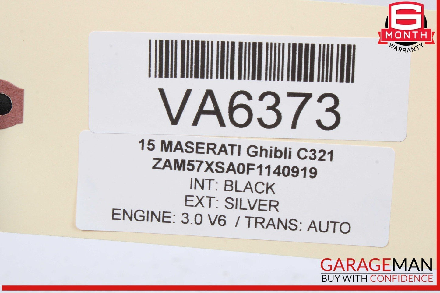 14-17 Maserati Ghibli Rear Trunk Lid Parking Camera Molding Panel Assembly OEM