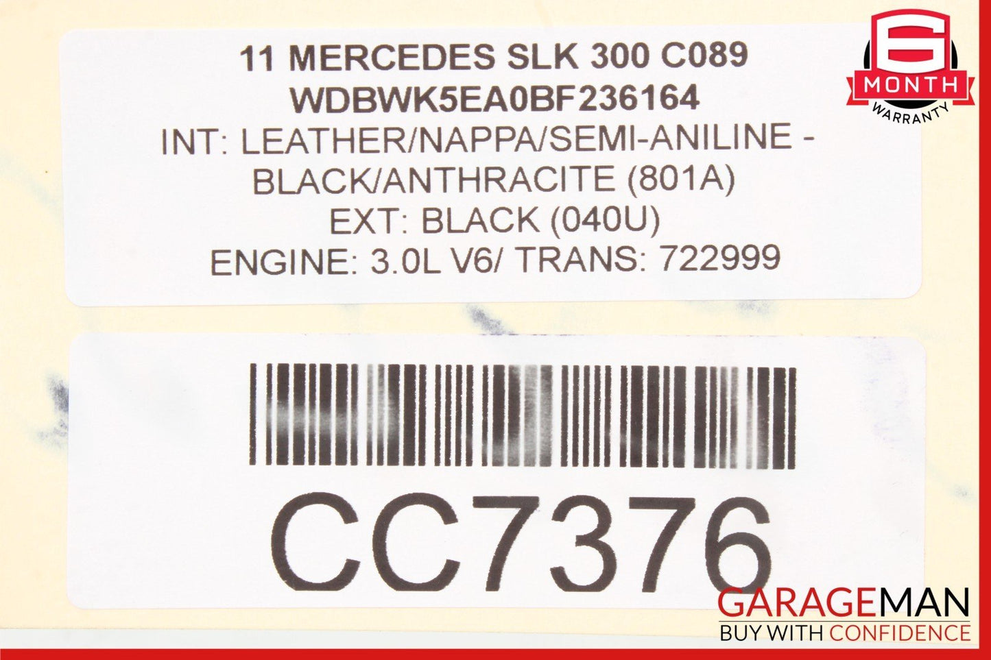 05-11 Mercedes R171 SLK300 Interior Door Panel Front Right Passenger OEM