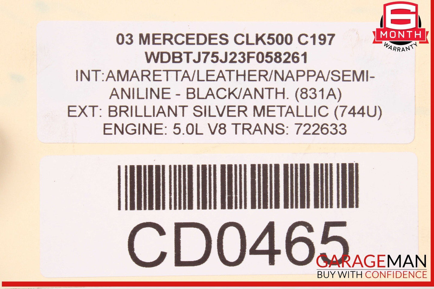 Mercedes W209 CLK500 S500 RWD 5G Automatic Transmission Assembly 722.633