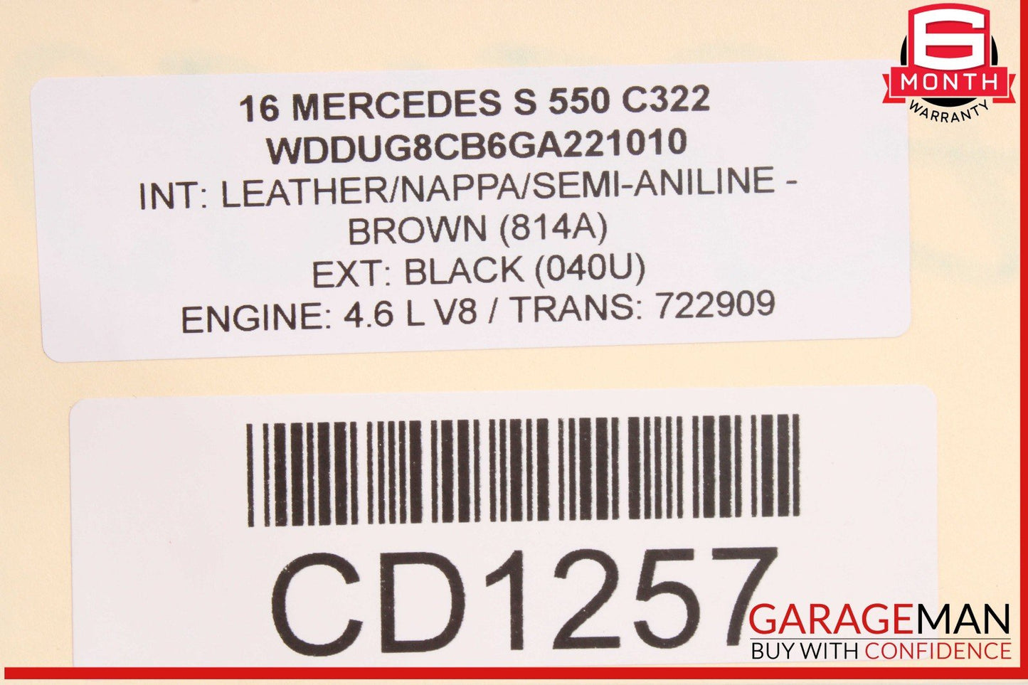 14-20 Mercedes W222 S550 S450 S560 Front Right Passenger Side Door Panel OEM