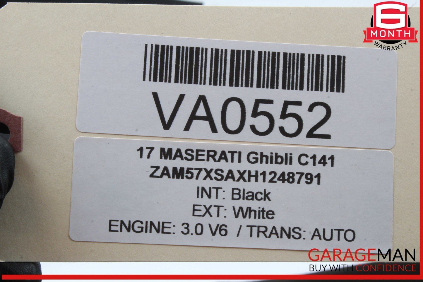 14-18 Maserati Ghibli M157 Front Rightr Intercooler Duct Shroud 670004139 OEM