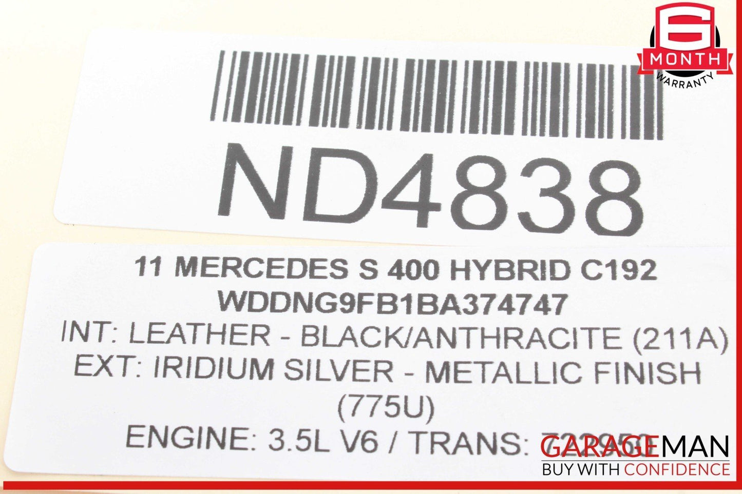 10-13 Mercedes W221 S400 Hybrid Starter Generator Position Sensor 2720100041 OEM