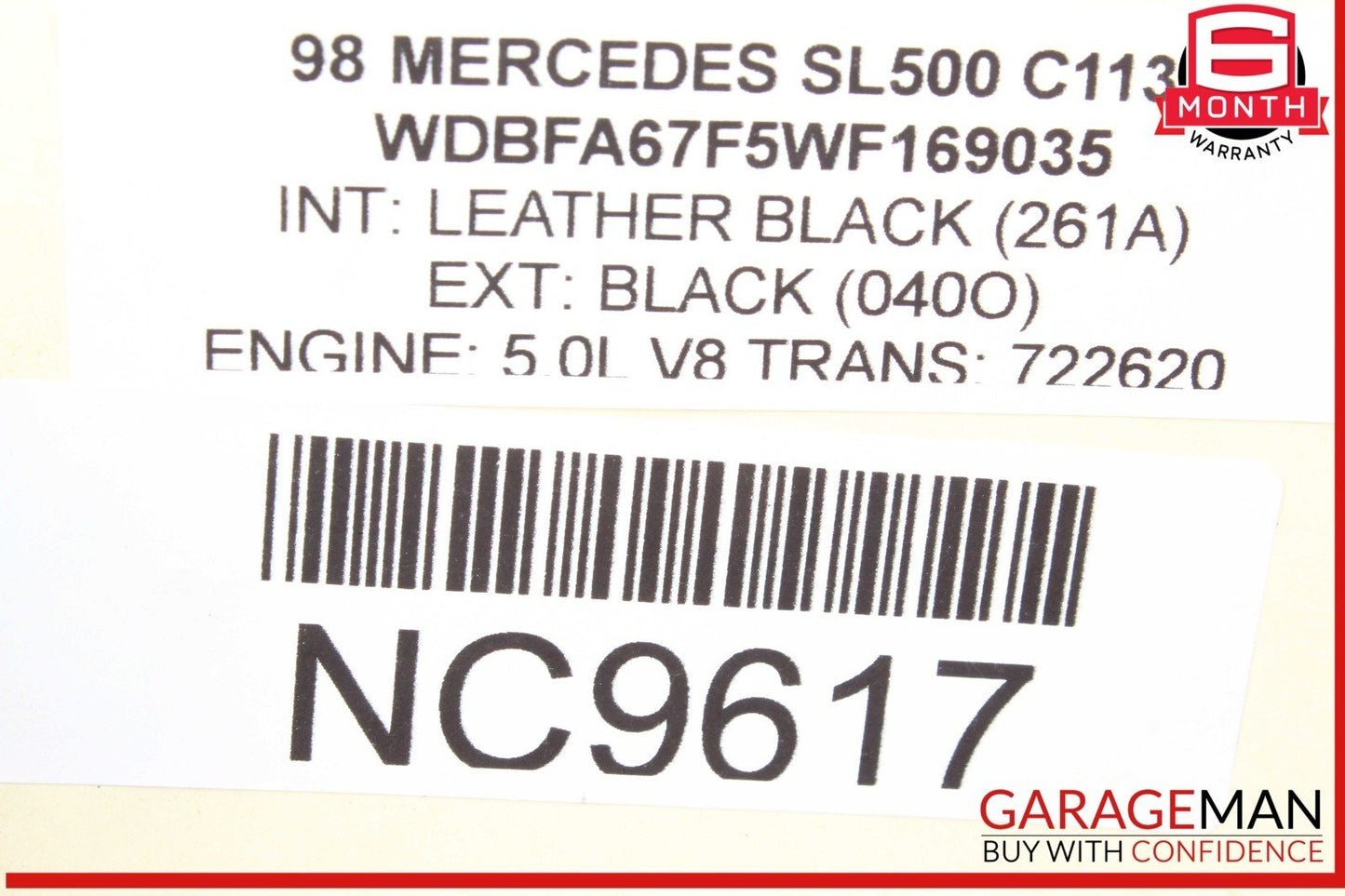 96-02 Mercedes R129 SL500 SL600 Windshield Wiper Motor w/ Arm 0390241433 OEM