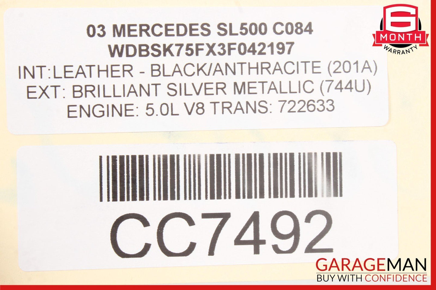 03-06 Mercedes R230 SL500 Engine Motor Cooling Radiator Assembly OEM