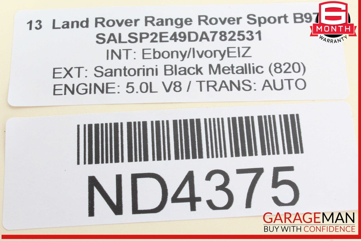 10-13 Land Rover Range Rover Sport Interior Alarm Sensor OEM