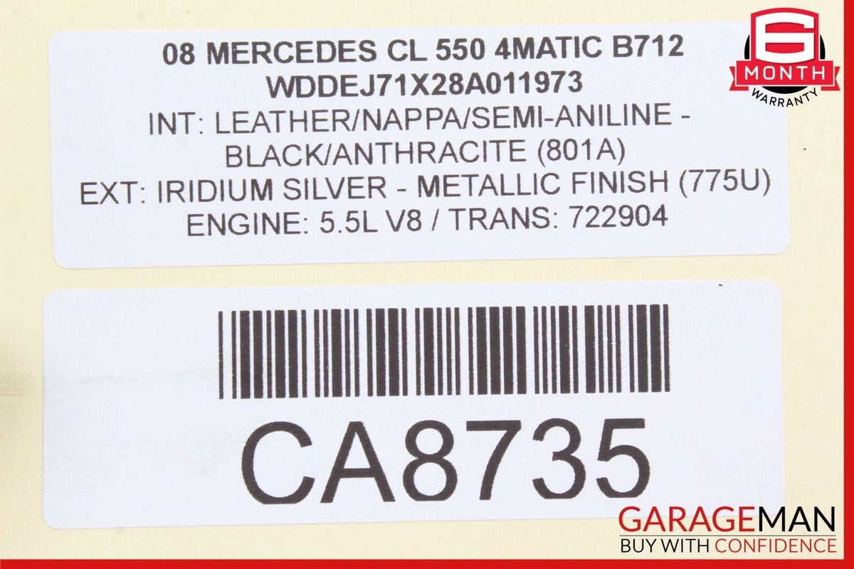 07-13 Mercedes W216 CL550 S550 Rear Right & Left Brake Caliper Calipers Set OEM