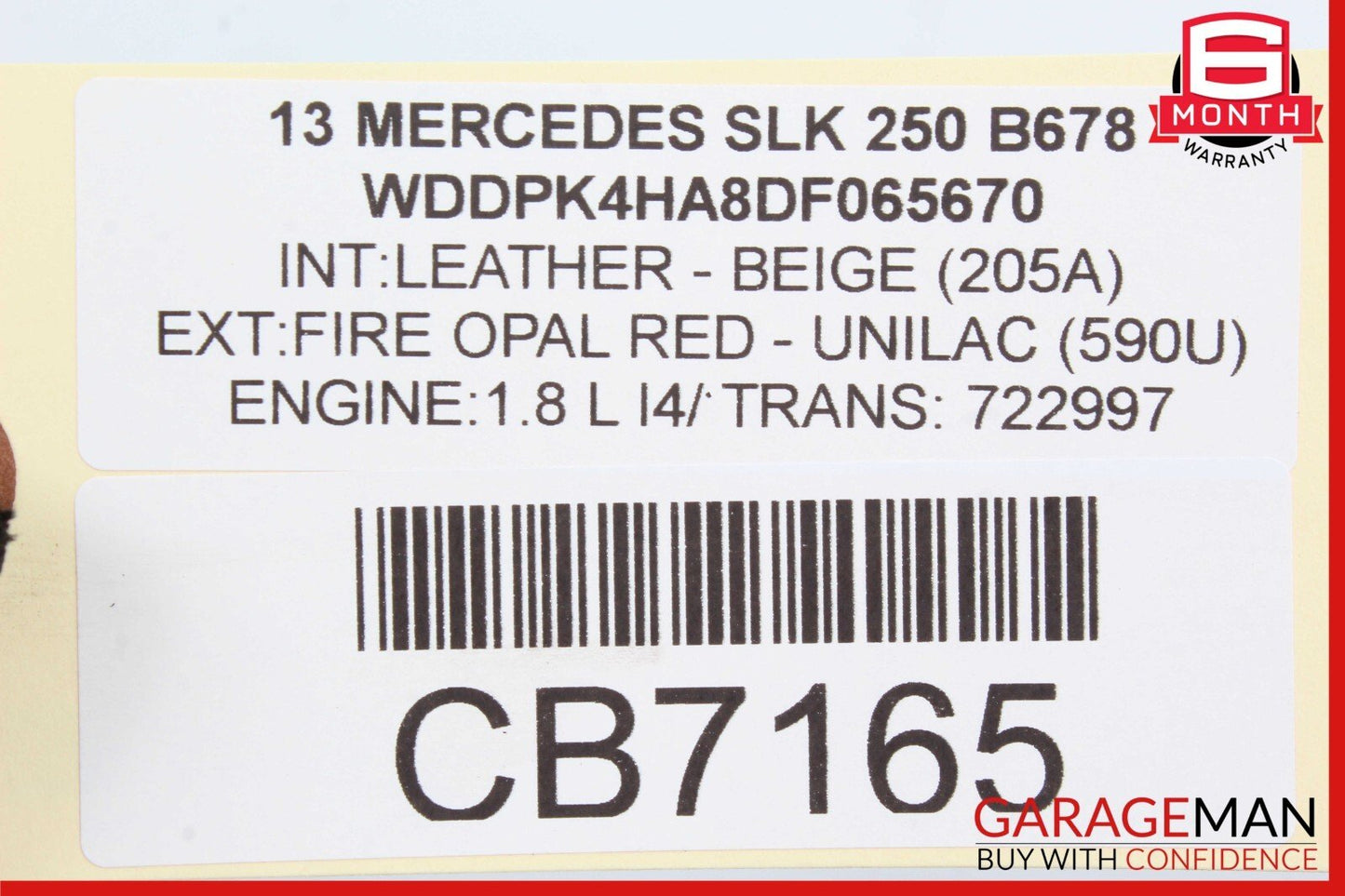 08-15 Mercedes R172 SLK250 Front Left & Right Side Brake Calipers Caliper Set